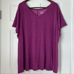 Lane Bryant Purple Burnout Tee -26/28